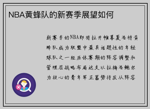 NBA黄蜂队的新赛季展望如何